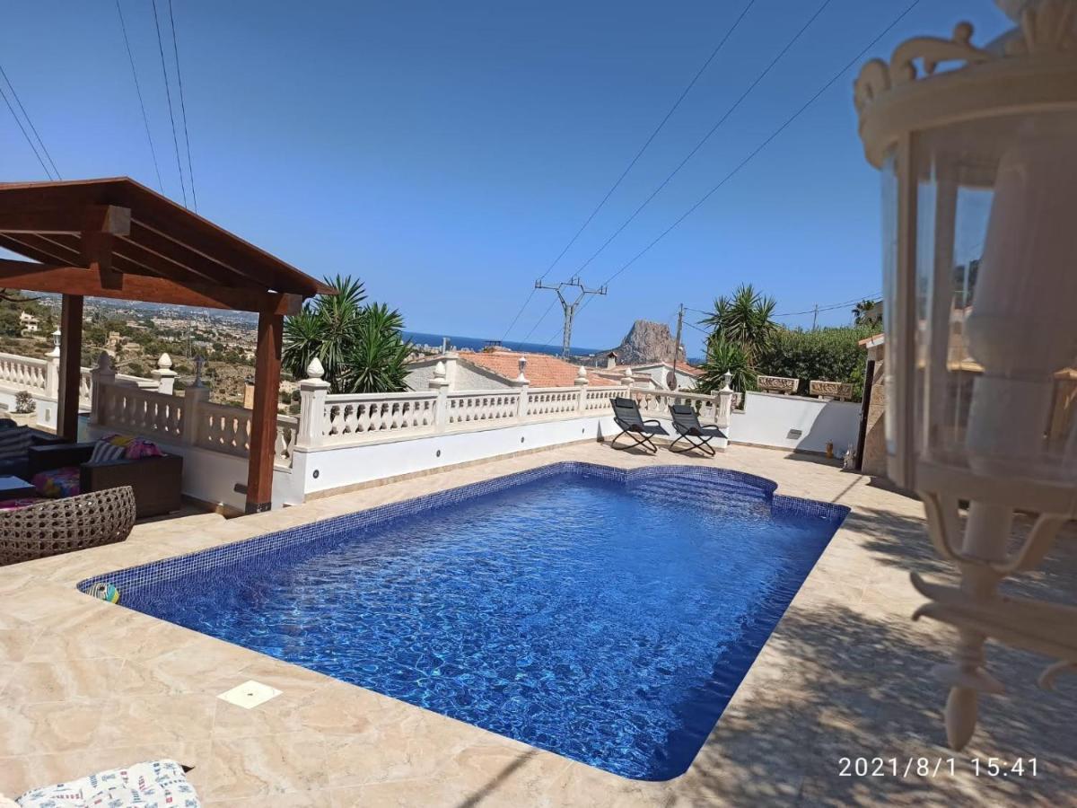 Villa Med Panoramautsikt Med Privat Pool I Calpe, Costa Blanca, Spanien Экстерьер фото